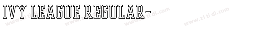 Ivy League Regular字体转换